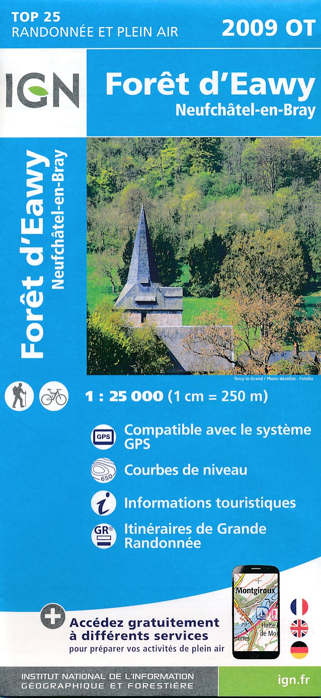 Online bestellen: Topografische kaart - Wandelkaart 2009OT Forêt d'Eawy, Neufchâtel-en-Bray | IGN - Institut Géographique National