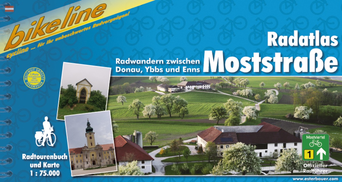 Online bestellen: Fietsgids Bikeline Moststraße Radfahren zwischen Donau, Ybbs und Enns | Esterbauer