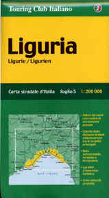 Wegenkaart - landkaart Liguria - Ligurië, Ligurie, Ligurische kust fietskaart | Touring club Italiano TCI 1:200.000 | 