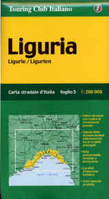 Wegenkaart - landkaart Liguria - Ligurië, Ligurie, Ligurische kust fietskaart | Touring club Italiano TCI 1:200.000 |