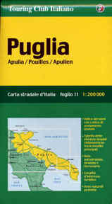 Wegenkaart - landkaart Puglia, Apulië, Apulie - fietskaart | Touring club Italiano TCI 1:200.000 |