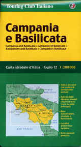 Wegenkaart - landkaart Campania e Basilicata, Campanië, Campanie - fietskaart | Touring club Italiano TCI 1:200.000 |