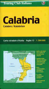 Wegenkaart - landkaart Calabria, Calabrië, Calabrie - fietskaart | Touring club Italiano TCI 1:200.000 |