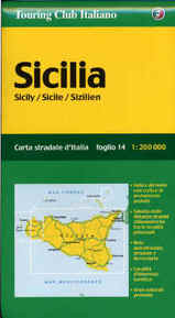 Wegenkaart - landkaart Sicilia, Sicilië, Sicilie - fietskaart | Touring club Italiano TCI 1:200.000 | 