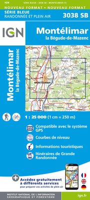 Online bestellen: Wandelkaart - Topografische kaart 3038SB Montélimar | IGN - Institut Géographique National