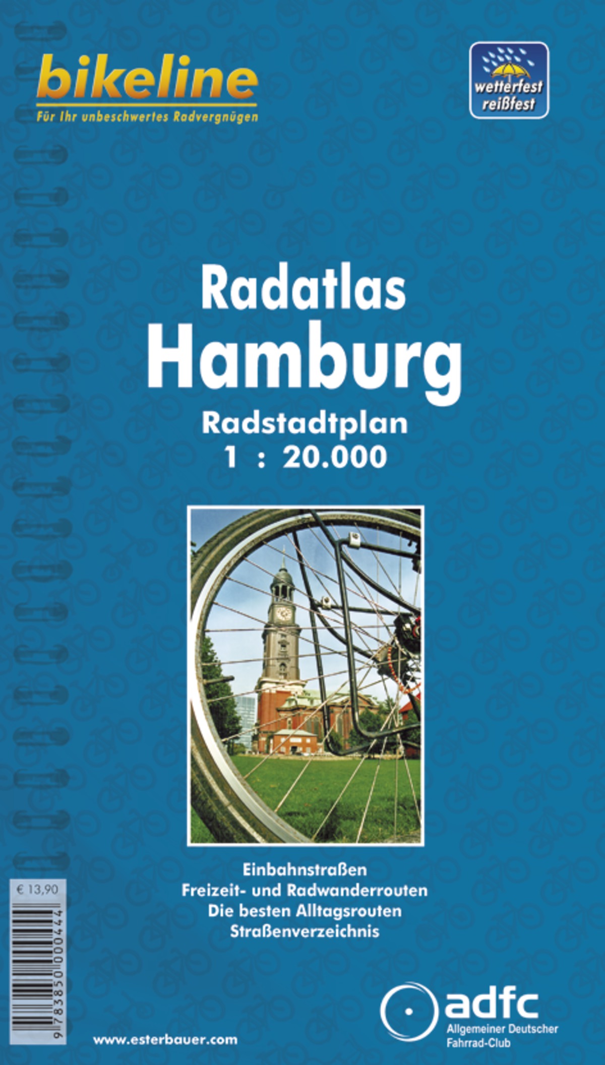 Online bestellen: Fietsgids Bikeline Hamburg Radstadtplan | Esterbauer