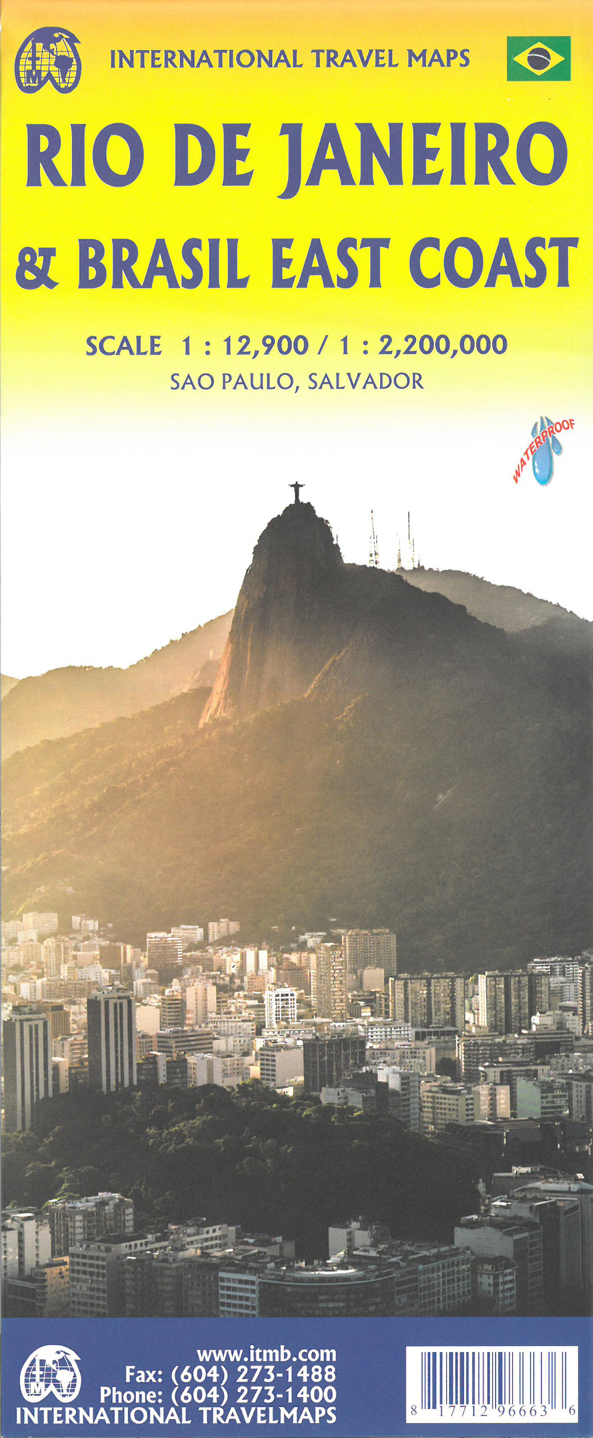 Online bestellen: Stadsplattegrond Rio de Janeiro & Brasil East Coast | ITMB
