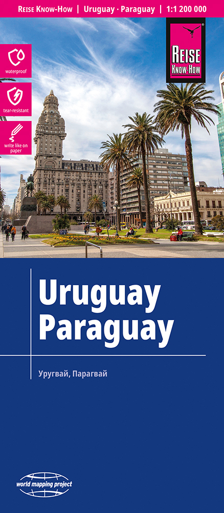Online bestellen: Wegenkaart - landkaart Uruguay - Paraguay | Reise Know-How Verlag