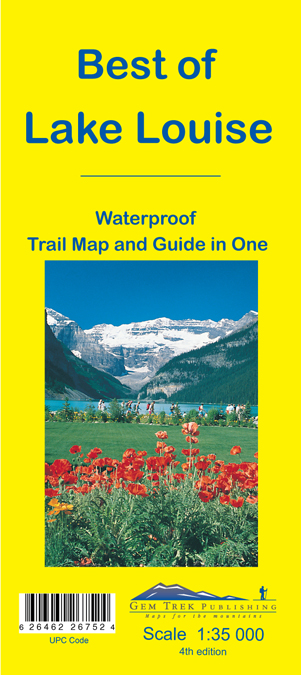 Online bestellen: Wandelkaart 13 Best of Lake Louise Map and Guide | Gem Trek Maps