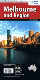 Landkaart - wegenkaart Melbourne and Region Handy Map | Hema maps | 