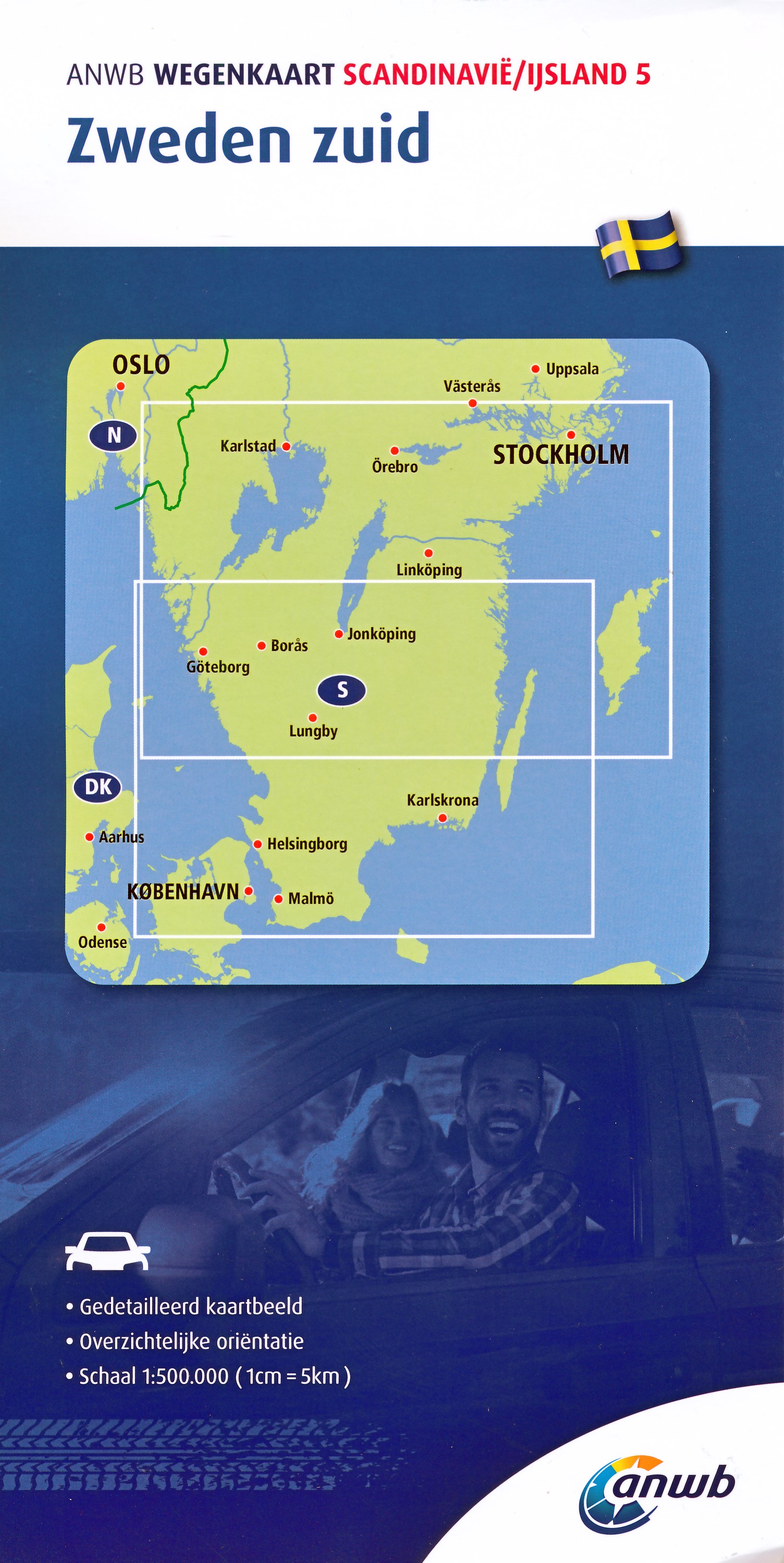 Online bestellen: Wegenkaart - landkaart 5 Zweden Zuid | ANWB Media