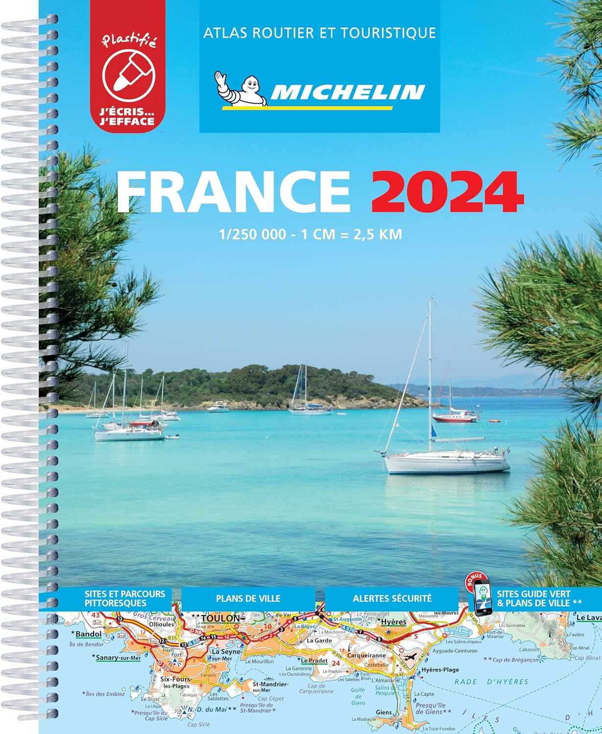 Online bestellen: Wegenatlas Routier et Touristique France - Frankrijk 2024 | A4-Formaat | Ringband | Michelin