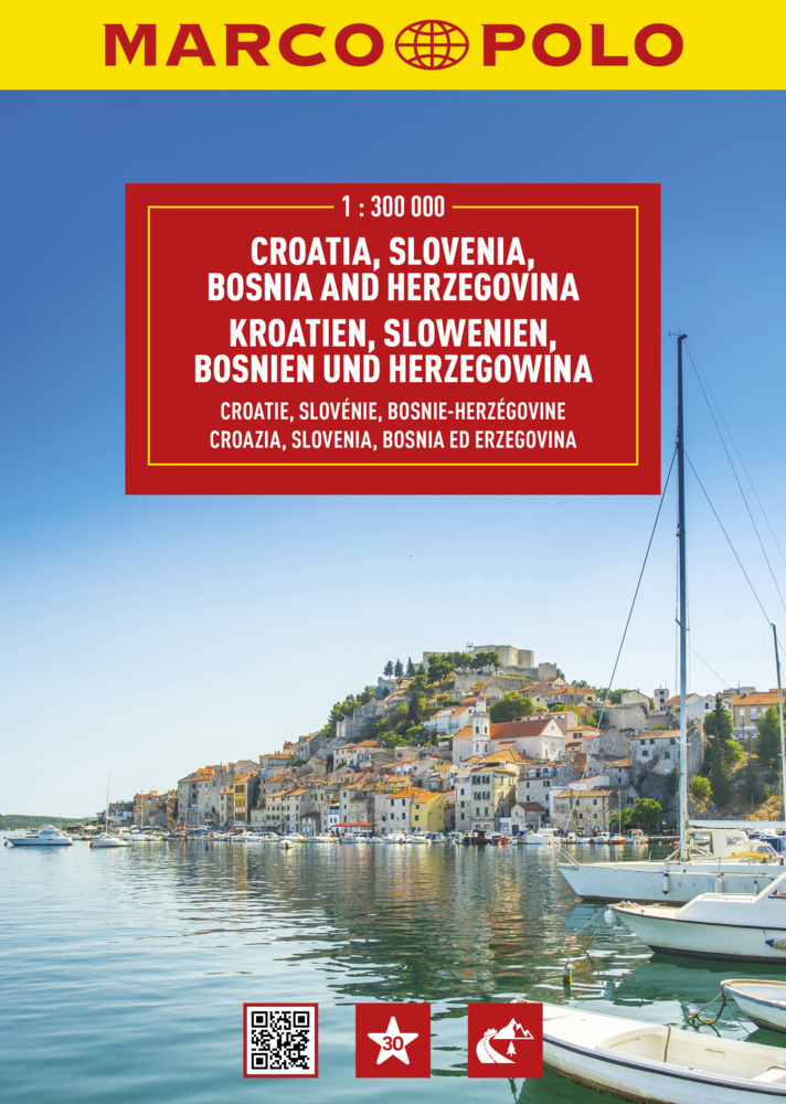 Online bestellen: Wegenatlas Slowenië, Kroatië, Bosnië & Hercegovina | A4 | Ringband | Marco Polo