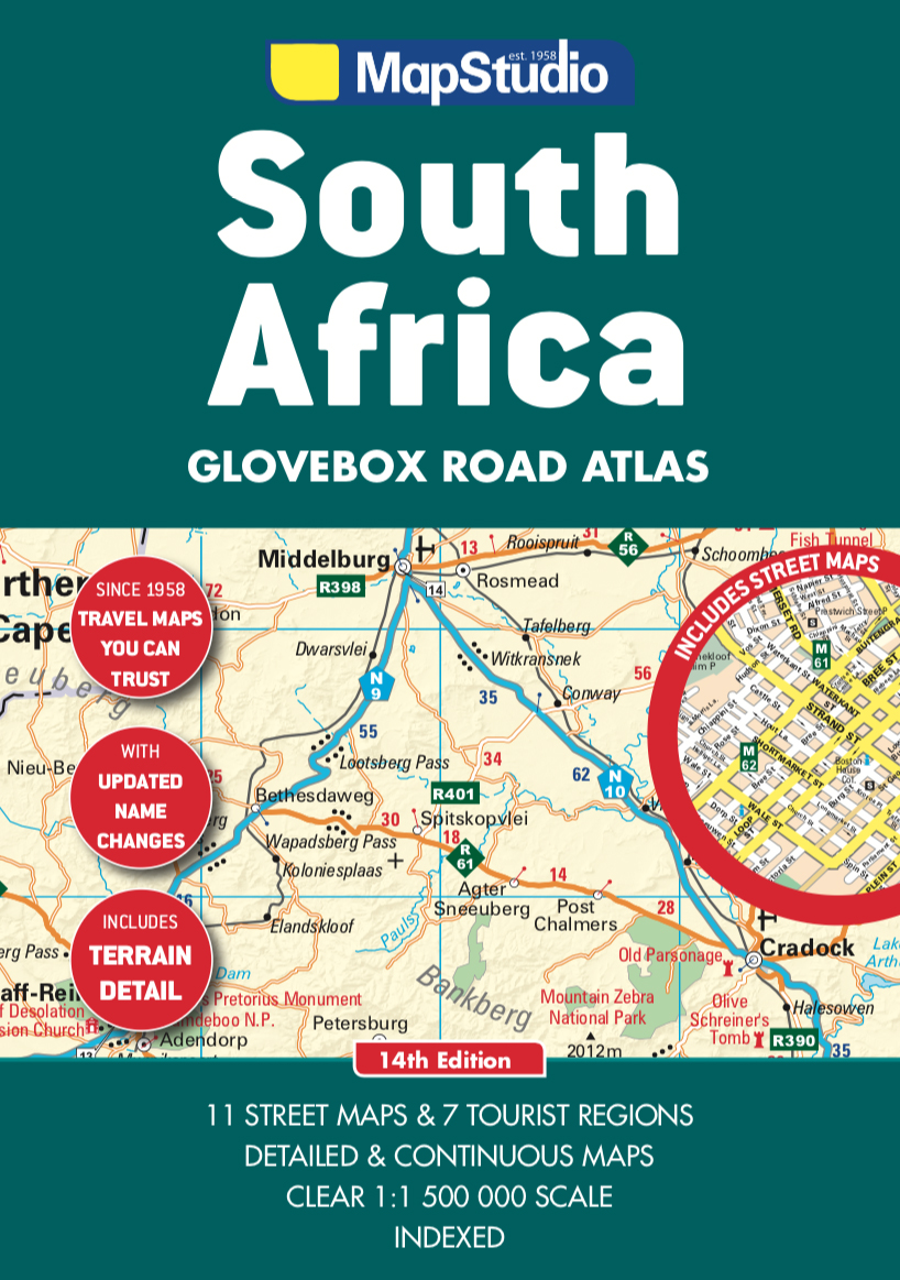 Online bestellen: Wegenatlas Glovebox South Africa - Zuid-Afrika | A5-Formaat | Ringband | MapStudio