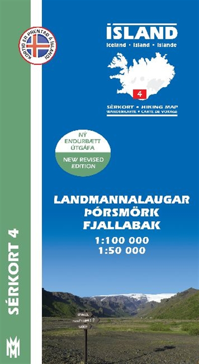 Online bestellen: Wandelkaart 04 Serkort Landmannalaugar - Þórsmörk - Fjallabak - Eyjafjallajökull Vulkaan - IJsland | Mal og Menning
