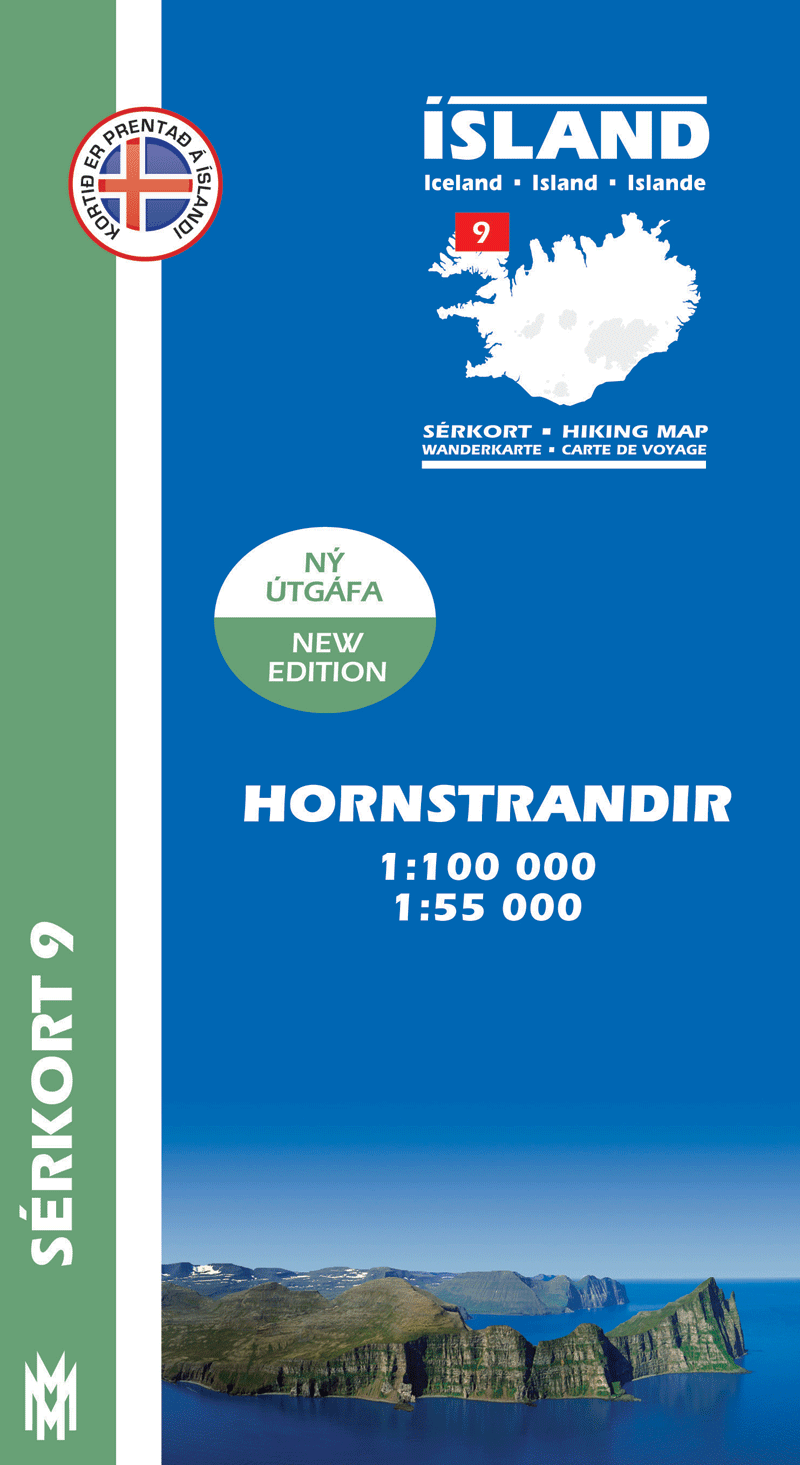 Online bestellen: Wandelkaart 09 Serkort Hornstrandir - IJsland | Mal og Menning