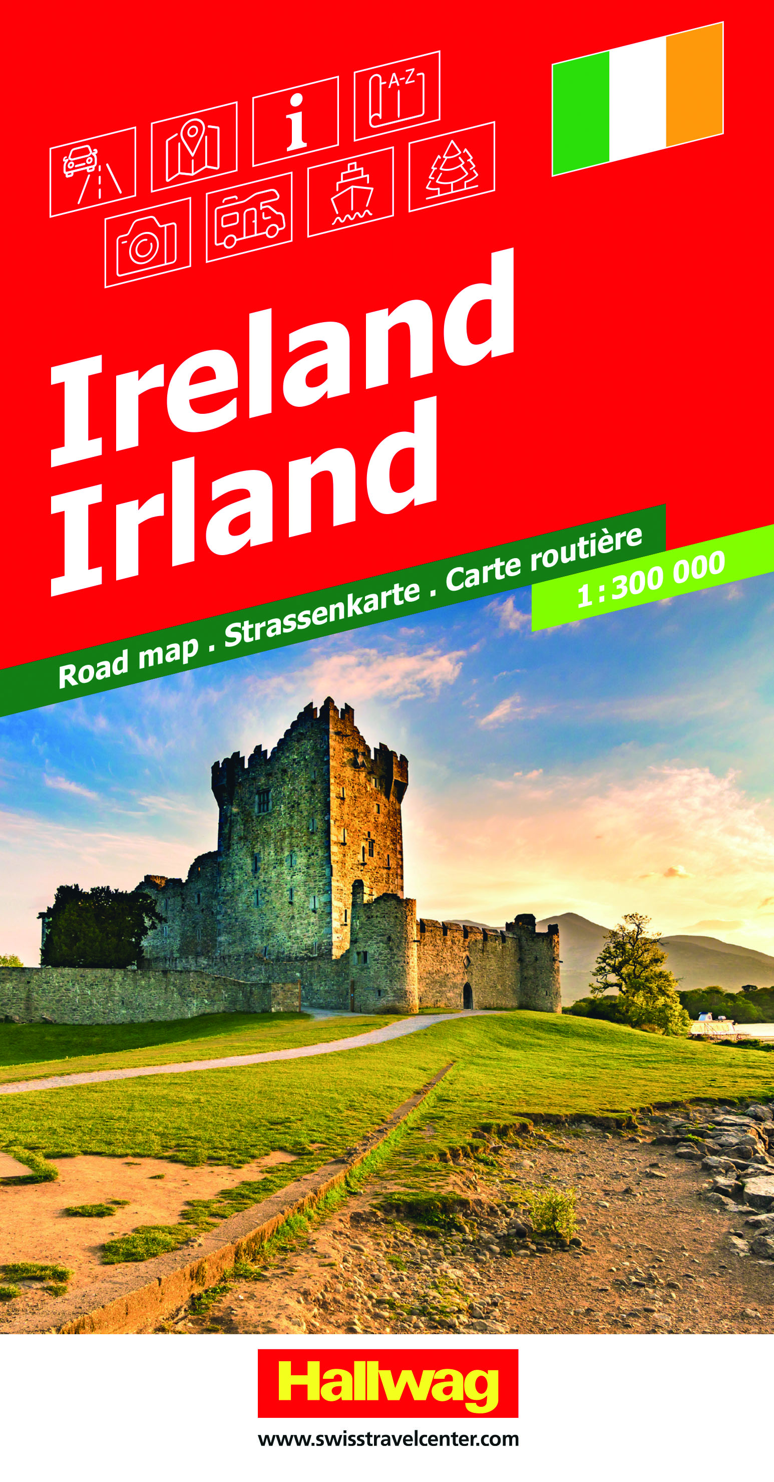 Wegenkaart - landkaart Ireland - Ierland | Hallwag