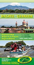 Wegenkaart – landkaart Masaya – Granada ( Zuidwest Nicaragua ) | Mapas Naturismo