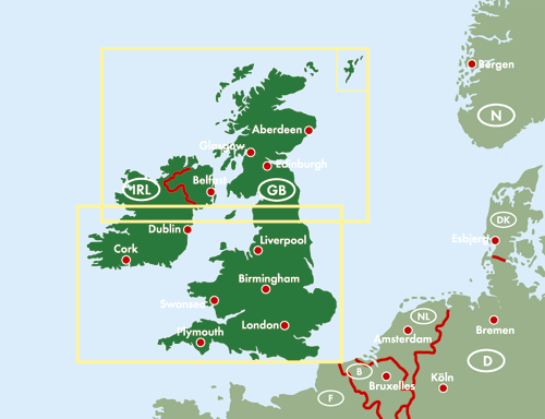 Wegenkaart landkaart Groot Brittannië Ierland | Freytag & Berndt 9783707909425 | Reisboekwinkel De