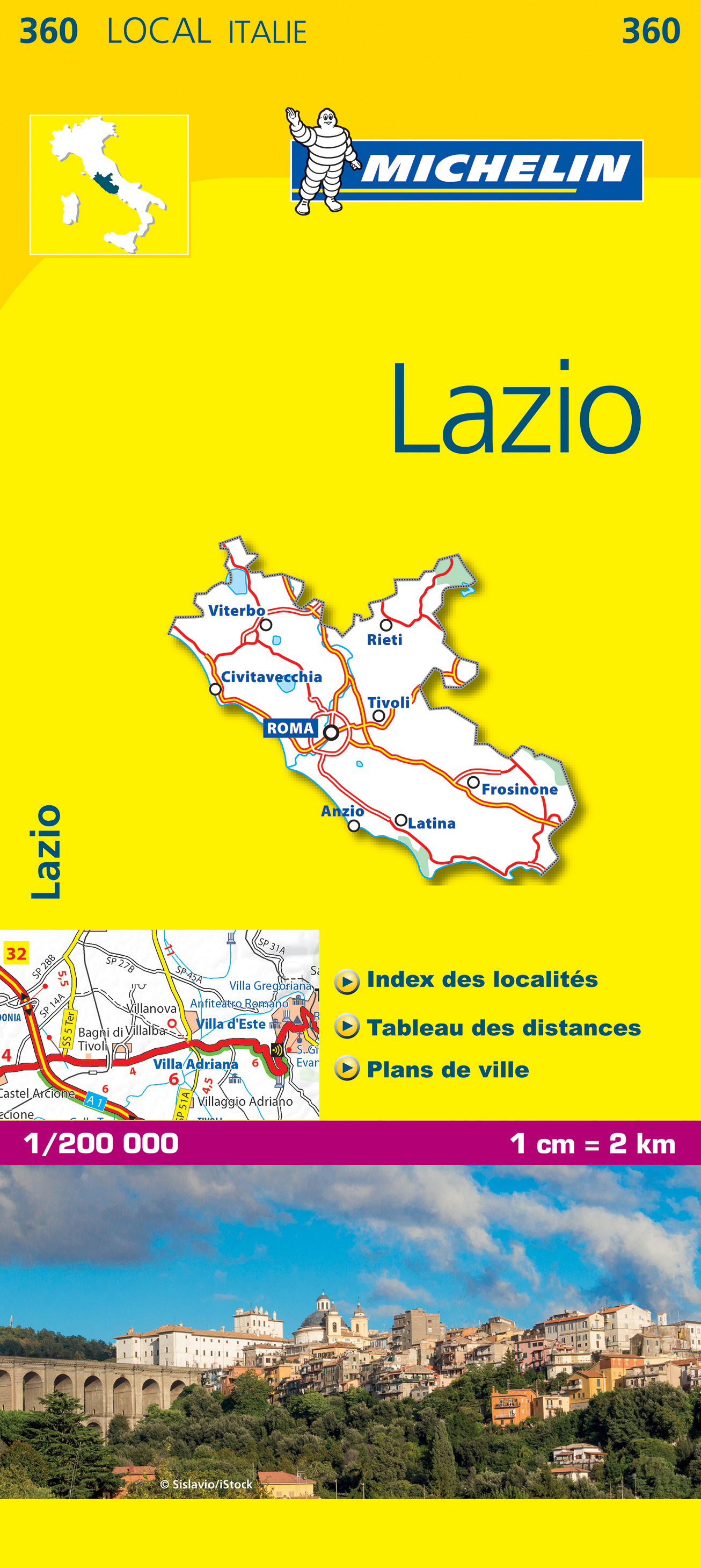Online bestellen: Wegenkaart - landkaart 360 Lazio - Latium | Michelin
