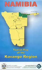 Online bestellen: Wegenkaart - Landkaart tourist map Kavanga - Okavango Region | Namibiana